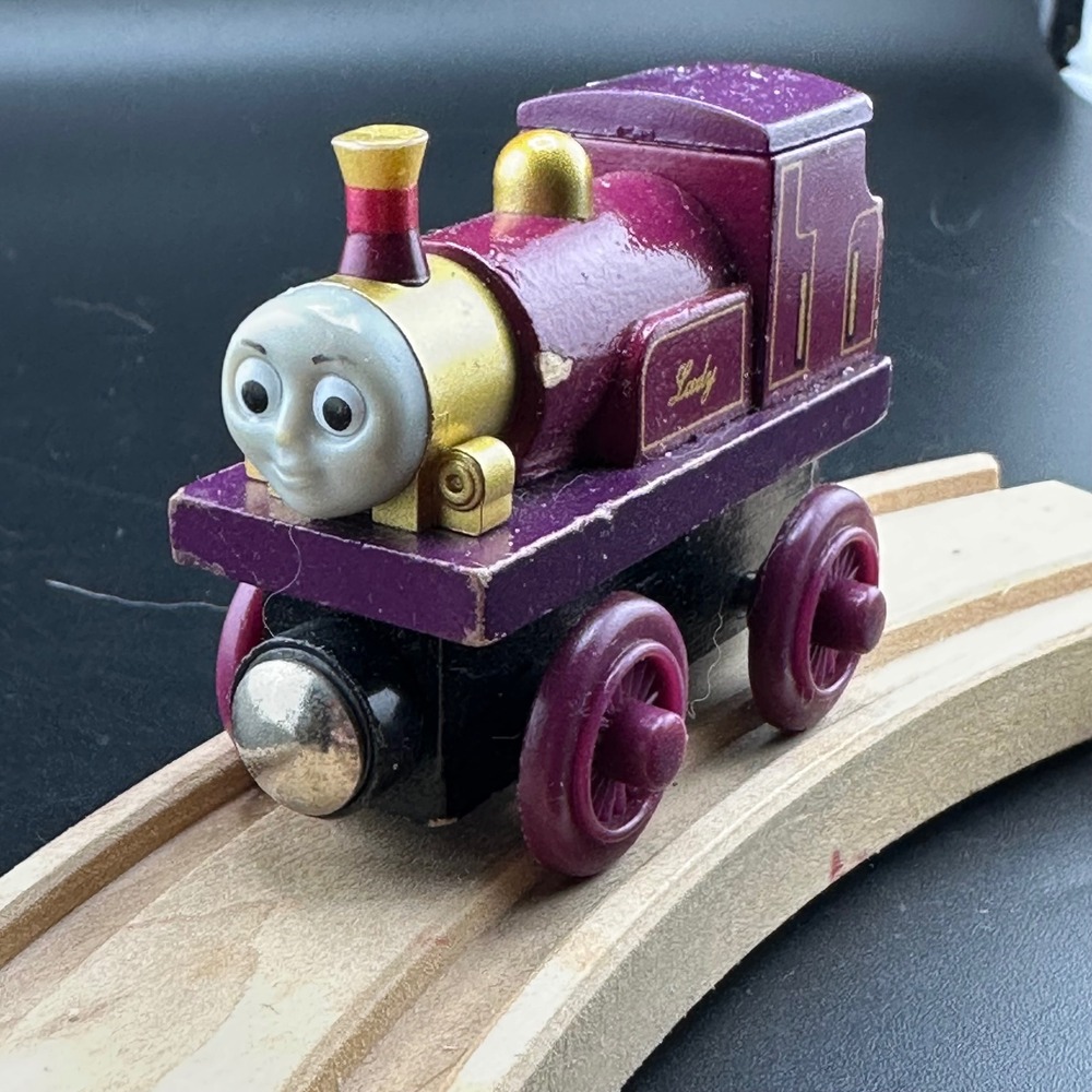 Learning Curve Thomas Wooden Railway Lady Train Engine Kids Purple Good 2003